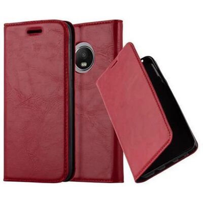 Motorola MOTO G5 PLUS Hülle - Schutz mit Ständerfunktion und Kartenfach - Rot Motorola MOTO G5 PLUS Hülle - Schutz mit Ständerfunktion und Kartenfach - Rot
