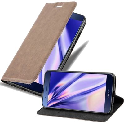 Honor 8 PRO Hülle - Schutzcover mit Standfunktion und Kartenfach - Kaffee Braun Honor 8 PRO Hülle - Schutzcover mit Standfunktion und Kartenfach - Kaffee Braun