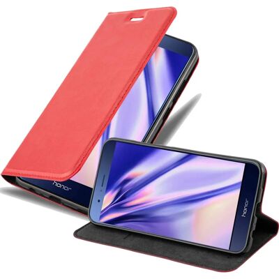 Honor 8 PRO Hülle - Schutzcase mit Ständerfunktion und Kartenfach - APPLE ROT Honor 8 PRO Hülle - Schutzcase mit Ständerfunktion und Kartenfach - APPLE ROT