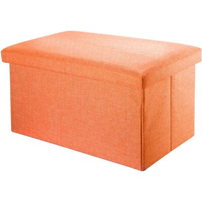 Intirilife Faltbare Bank - Orange - 78x38x38 cm - Sitzwürfel mit Deckel Intirilife Faltbare Bank - Orange - 78x38x38 cm - Sitzwürfel mit Deckel