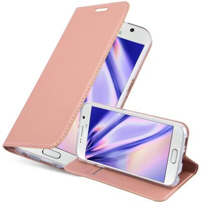 Coque Matte Rose Gold Samsung Galaxy S6 avec Porte-cartes et Support - Publicité Coque Matte Rose Gold Samsung Galaxy S6 avec Porte-cartes et Support - Publicité