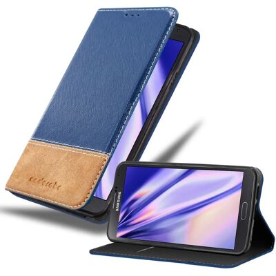 Cadorabo Samsung Galaxy NOTE 3 Hülle - Dunkelblau Braun - Handyhülle Cadorabo Samsung Galaxy NOTE 3 Hülle - Dunkelblau Braun - Handyhülle