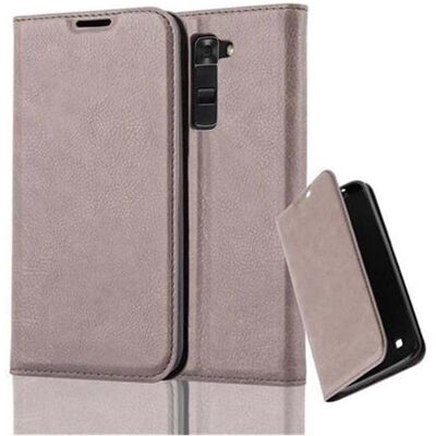 Cadorabo LG K7 2017 Hülle - Schutz Tasche mit Standfunktion & Kartenfach - Kaffee Braun Cadorabo LG K7 2017 Hülle - Schutz Tasche mit Standfunktion & Kartenfach - Kaffee Braun