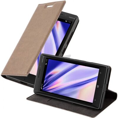 Cadorabo Nokia Lumia 929 / 930 Kaffee Braun Buchstil Hülle - Magnetischer Verschluss Cadorabo Nokia Lumia 929 / 930 Kaffee Braun Buchstil Hülle - Magnetischer Verschluss