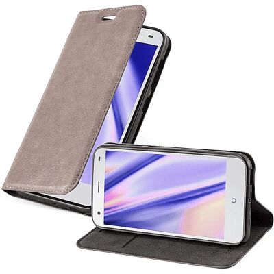 ZTE Marke Modell Schutzhülle mit Ständer und Kartenfach - Kaffee Braun ZTE Marke Modell Schutzhülle mit Ständer und Kartenfach - Kaffee Braun