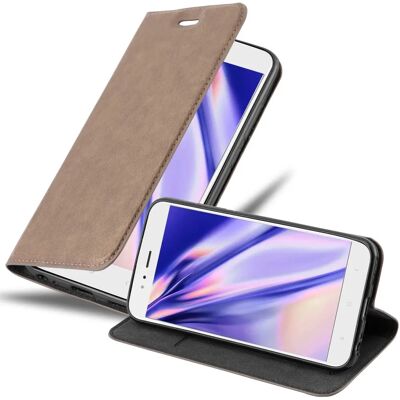 Cadorabo Xiaomi Mi A1 / Mi 5X Leder Buch Hülle - Kaffee Braun Cadorabo Xiaomi Mi A1 / Mi 5X Leder Buch Hülle - Kaffee Braun