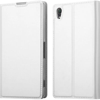 Sony Xperia Z2 Hülle - Elegante Matte Silber mit Kartenfach & Ständer Sony Xperia Z2 Hülle - Elegante Matte Silber mit Kartenfach & Ständer