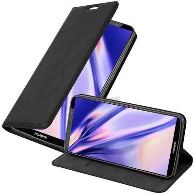Huawei MATE 10 PRO Kansi - Yö Musta - Suoja ja Tuki ja Korttipaikka Huawei MATE 10 PRO Kansi - Yö Musta - Suoja ja Tuki ja Korttipaikka