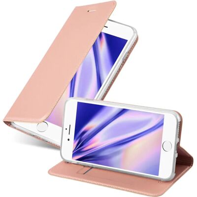 Capa para iPhone 7 / 7S / 8 / SE 2020 - Superfície fosca com porta-cartões - Ouro Rosa Capa para iPhone 7 / 7S / 8 / SE 2020 - Superfície fosca com porta-cartões - Ouro Rosa