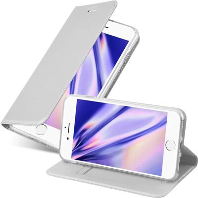 Coque iPhone 7 / 7S / 8 / SE 2020 - Argent Mat avec Porte-cartes - Publicité Coque iPhone 7 / 7S / 8 / SE 2020 - Argent Mat avec Porte-cartes - Publicité