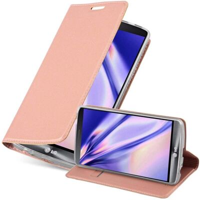 Cadorabo LG G3 Schutz Hülle - Matt Oberfläche mit Kartenfach - Rosé Gold - Handyhülle Cadorabo LG G3 Schutz Hülle - Matt Oberfläche mit Kartenfach - Rosé Gold - Handyhülle