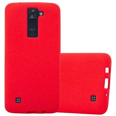 Cadorabo LG K8 2016 Frost Rot TPU Hülle Cadorabo LG K8 2016 Frost Rot TPU Hülle