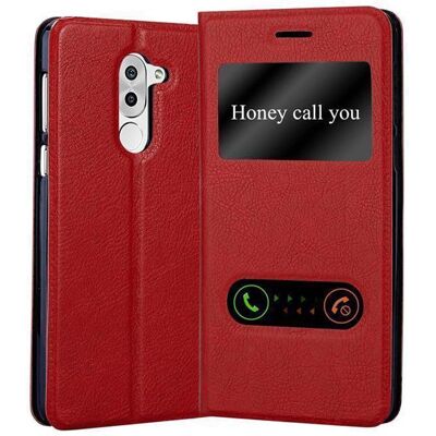 Cadorabo - Modèle DE-119125 - Étui pour Téléphone avec Double Fenêtre - Rouge - Publicité Cadorabo - Modèle DE-119125 - Étui pour Téléphone avec Double Fenêtre - Rouge - Publicité