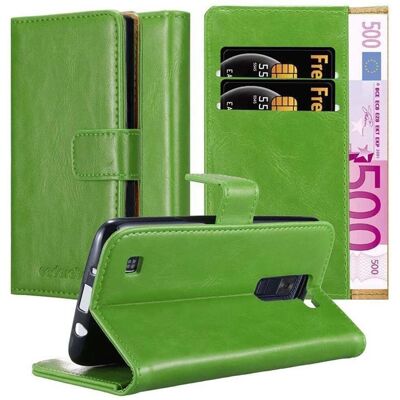 Cadorabo LG K8 2016 Ledertasche im Buchstil - Grasgrün Cadorabo LG K8 2016 Ledertasche im Buchstil - Grasgrün