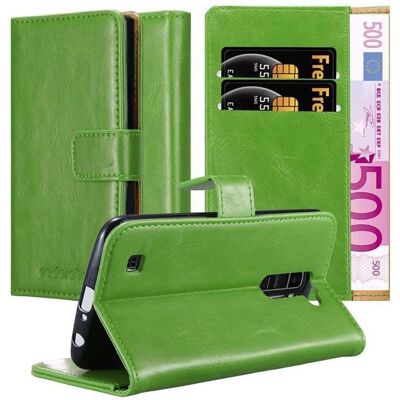 Coque en Simili Cuir Vert Style Livre pour LG K10 2016 - Publicité Coque en Simili Cuir Vert Style Livre pour LG K10 2016 - Publicité