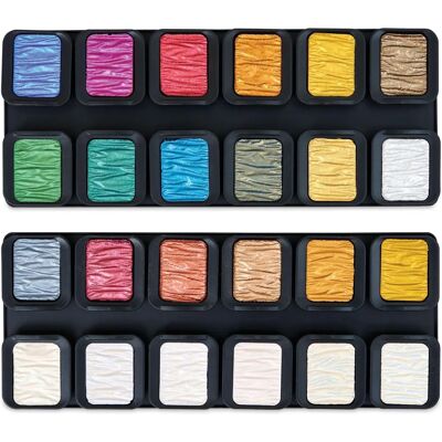 Set acquerelli perlati FINETEC Quattro Elementi 24 colori Set acquerelli perlati FINETEC Quattro Elementi 24 colori