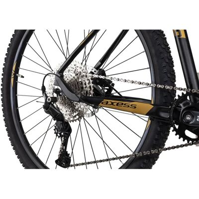 Axess PRIDE 2024 Satinblack Gold Grey 21 Zoll Hardtail-Mountainbike - Mountain Bike Axess PRIDE 2024 Satinblack Gold Grey 21 Zoll Hardtail-Mountainbike - Mountain Bike