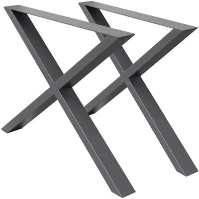 ECD Germania - Set Di Gambe Per Tavolo Industriali - Grigio Scuro - Stile Moderno ECD Germania - Set Di Gambe Per Tavolo Industriali - Grigio Scuro - Stile Moderno