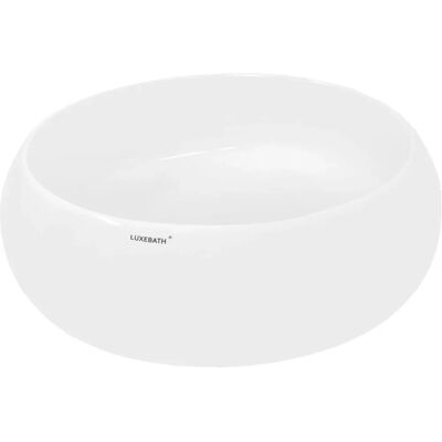 ECD Germany Lavabo rotondo in ceramica - 350mm - Design moderno - Bagno o WC ospiti ECD Germany Lavabo rotondo in ceramica - 350mm - Design moderno - Bagno o WC ospiti