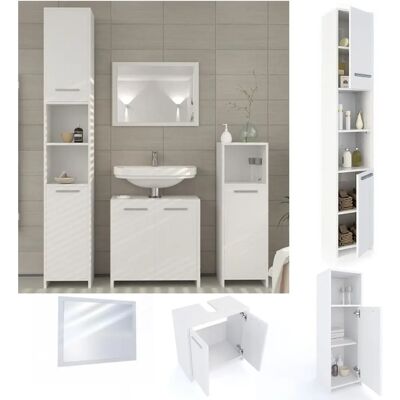 Juego de Muebles de Baño Vicco Kiko - Blanco, 4 Piezas Juego de Muebles de Baño Vicco Kiko - Blanco, 4 Piezas