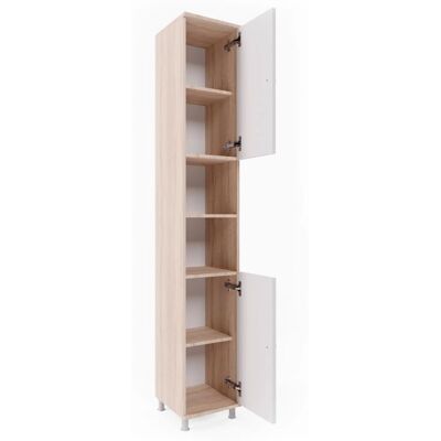 Armario de baño Vicco Fynn - 30x190 cm Blanco/Sonoma Armario de baño Vicco Fynn - 30x190 cm Blanco/Sonoma