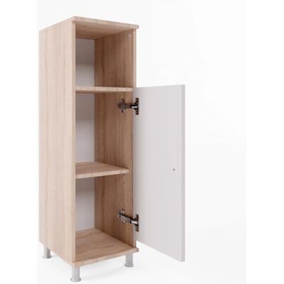 Gabinete de baño Vicco Fynn - Blanco/Sonoma - 30x95cm Gabinete de baño Vicco Fynn - Blanco/Sonoma - 30x95cm