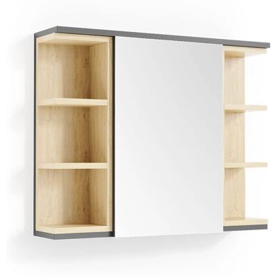 Vicco - Armario de baño Aquis - Antracita y Estantes Vicco - Armario de baño Aquis - Antracita y Estantes