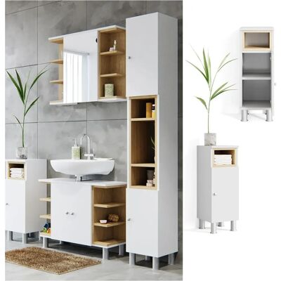 Armario de baño mediano Aquis - Blanco - 30 x 71.8 cm - Bathroom Cabinet Armario de baño mediano Aquis - Blanco - 30 x 71.8 cm - Bathroom Cabinet