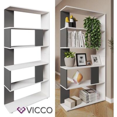 Vicco Separador de ambientes - 80x162.6cm Antracita/Blanco Vicco Separador de ambientes - 80x162.6cm Antracita/Blanco