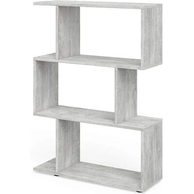 Estante separadora Vicco - 3 compartimentos, Zigzag moderno, aspecto hormigón Estante separadora Vicco - 3 compartimentos, Zigzag moderno, aspecto hormigón