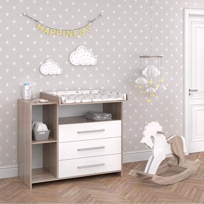 Cambiador Oskar Vicco Blanco/Sonoma - Muebles para bebé Cambiador Oskar Vicco Blanco/Sonoma - Muebles para bebé