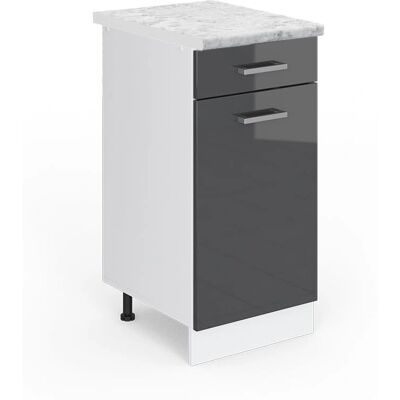 Gabinete de Cocina Vicco R-Line - Anthracita/Blanco - Modular Gabinete de Cocina Vicco R-Line - Anthracita/Blanco - Modular