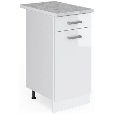 Vicco Gabinete de Cocina Modular Alto Brillo Blanco 40cm - R-Line Vicco Gabinete de Cocina Modular Alto Brillo Blanco 40cm - R-Line