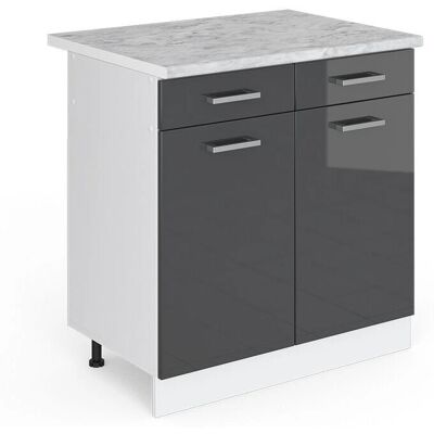 Armadio Cucina Vicco R-Line 80cm Antracite Lucido/Bianco - Armadio Cucina Armadio Cucina Vicco R-Line 80cm Antracite Lucido/Bianco - Armadio Cucina
