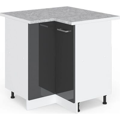 Vicco Modello 87cm Armadio angolare - Bianco/Antracite, Moderno Vicco Modello 87cm Armadio angolare - Bianco/Antracite, Moderno
