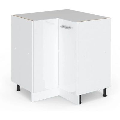 Vicco - Armadio angolare 75,6cm Bianco Lucido Moderno Vicco - Armadio angolare 75,6cm Bianco Lucido Moderno
