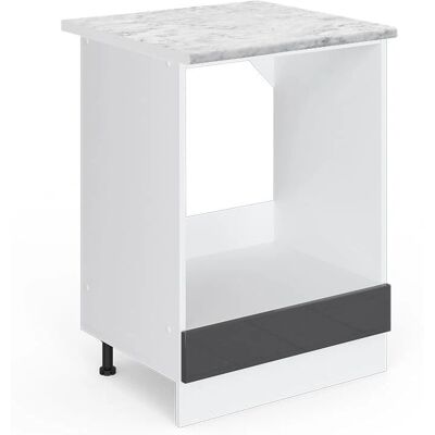 Vicco - Armario para horno empotrado R-Line, Antracita alto brillo, 60 cm - Muebles de cocina Vicco - Armario para horno empotrado R-Line, Antracita alto brillo, 60 cm - Muebles de cocina
