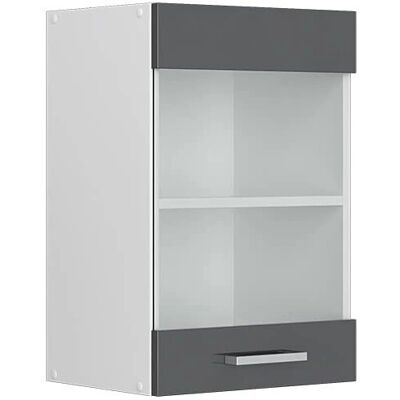 Vicco - Gabinete de Cocina con Frontal de Cristal 40cm Blanco/Antracita Vicco - Gabinete de Cocina con Frontal de Cristal 40cm Blanco/Antracita