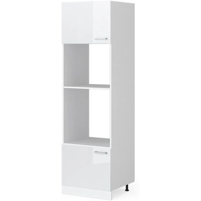 Vicco - Armario microondas blanco brillante - Muebles de cocina Vicco - Armario microondas blanco brillante - Muebles de cocina