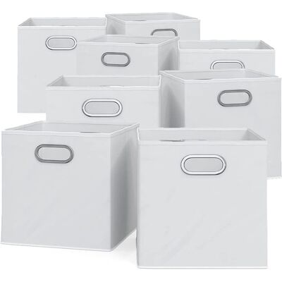 Scatole pieghevoli Vicco - 8 pz, Bianco, 30x30 cm Scatole pieghevoli Vicco - 8 pz, Bianco, 30x30 cm