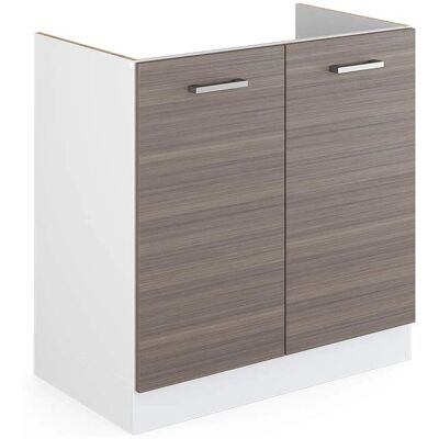 Vicco - Mobile da Cucina 80cm Bianco/Grigio - R-Line Vicco - Mobile da Cucina 80cm Bianco/Grigio - R-Line