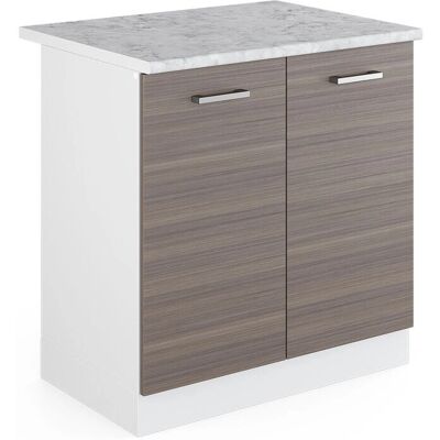 Vicco - Armario bajo de cocina ajustable - R-Line 80cm Blanco/Gris Vicco - Armario bajo de cocina ajustable - R-Line 80cm Blanco/Gris