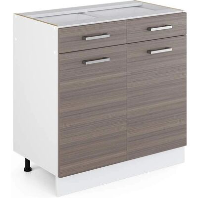 Vicco - Base cucina R-Line - Regolabile, 80cm - Grigio e Bianco Vicco - Base cucina R-Line - Regolabile, 80cm - Grigio e Bianco