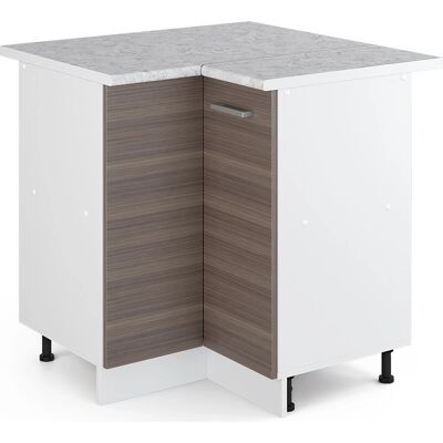 Vicco - Mueble de esquina R-Line 82cm Blanco/Gris Inox Encimera Vicco - Mueble de esquina R-Line 82cm Blanco/Gris Inox Encimera