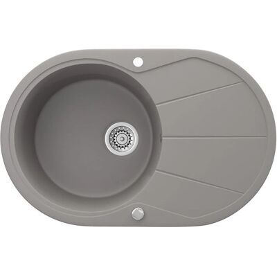 Bergström - Fregadero de Hormigón Redondo - 78x50cm con Escurridor Bergström - Fregadero de Hormigón Redondo - 78x50cm con Escurridor