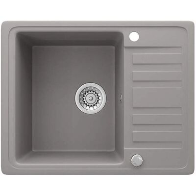 Bergström - Fregadero - Cuarzo, 57.5 x 46 cm con tendedero - Fregadero de cocina Bergström - Fregadero - Cuarzo, 57.5 x 46 cm con tendedero - Fregadero de cocina