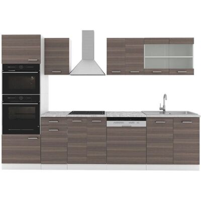 Vicco - Mobile da cucina R-Line, Grigio/Bianco, 300 cm, Armadio alto, Marmo - Cucina Vicco - Mobile da cucina R-Line, Grigio/Bianco, 300 cm, Armadio alto, Marmo - Cucina