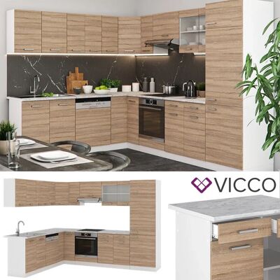 Vicco - Módulo de Cocina en L - Sonoma 227x287 cm Vicco - Módulo de Cocina en L - Sonoma 227x287 cm