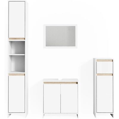Conjunto de muebles de baño Vicco Emma Blanco/Sonoma - Tipo de baño Conjunto de muebles de baño Vicco Emma Blanco/Sonoma - Tipo de baño