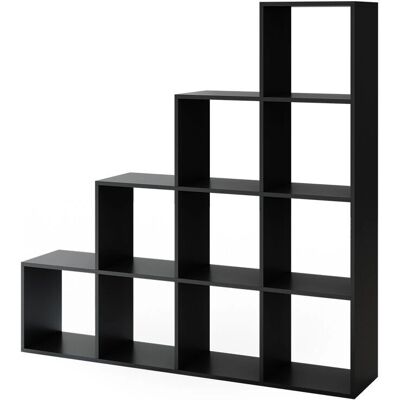 Mobiletto Scala Vicco - 10 Scomparti - Nero - Mobiletto di archiviazione Mobiletto Scala Vicco - 10 Scomparti - Nero - Mobiletto di archiviazione